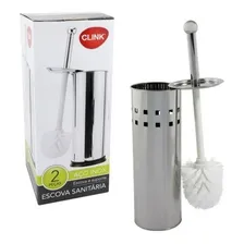 Escova Sanitária Banheiro Limpeza Com Suporte Em Inox Foto mini 3