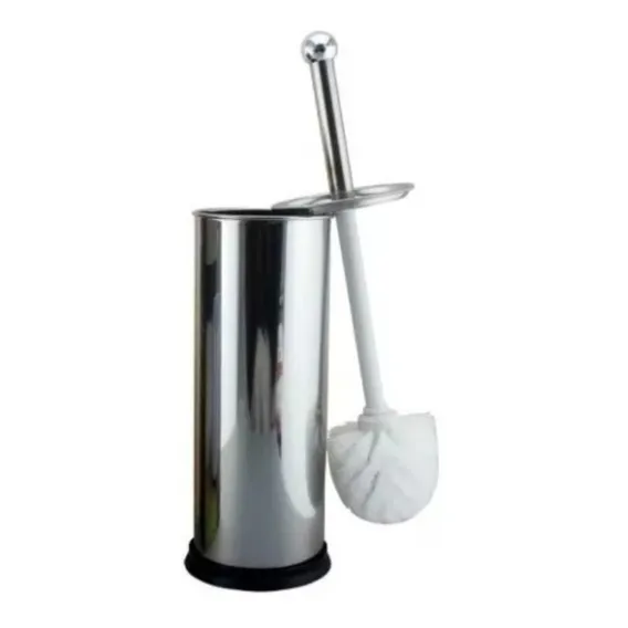 Escova Sanitária Banheiro Limpeza Com Suporte Em Inox Foto 1
