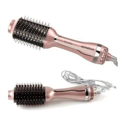 Escova Secadora Mondial E Alisadora Gold Rose Es02 Rosa Luxo 220v Foto 1