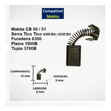 Escovas De Carvão Para Plaina Makita 1900b Cb 50 / 51 - Par Foto mini 3
