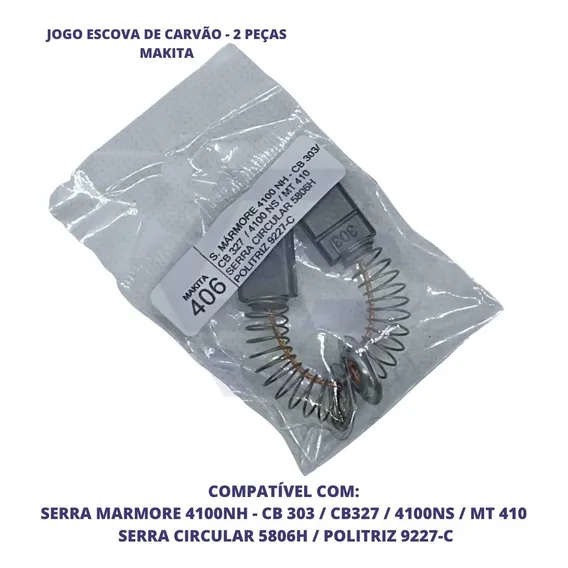 Escovas De Carvão Serra Mármore Makita 4100nh Cb303 2 Peças Foto 1