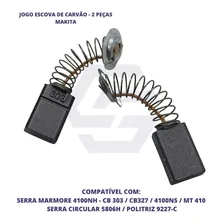 Escovas De Carvão Serra Mármore Makita 4100nh Cb303 2 Peças Foto mini 2