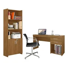 Escritório Compacto 2 Peças Office Freijó Notável Móveis Escritório Completo Foto  mini 1