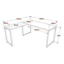 Escrit贸rio Completo Com Mesa De Escrit贸rio Em L E 2 Foto mini 4