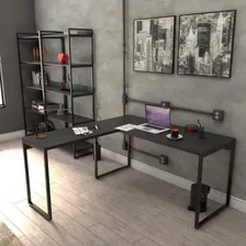 Escrit贸rio Completo Com Mesa De Escrit贸rio Em L E 2 Foto mini 1