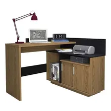 Escrivaninha Mega Office Mel E Preto Foto  mini 1