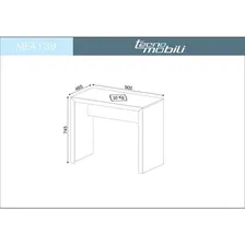 Escrivaninha Mesa Escritório ME4139 Nogal Tecno Mobili Foto mini  3