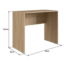 Escrivaninha Mesa Home Office Escrit贸rio 90 X 45 Cm Marrom Foto mini 3