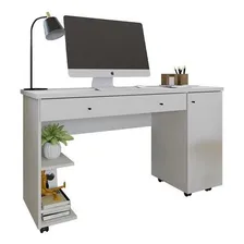 Escrivaninha Mesa Para Computador Quarto Escritorio Ariel Cor Branco Foto mini 1