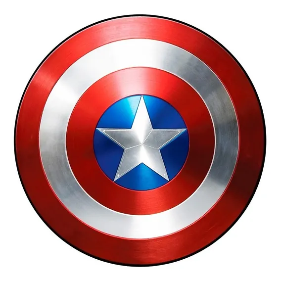 Escudo Do Capitão América 30cm AlumÃnio Brinquedo Crianças Cor Escudo Capitão America Vingadores Foto 1
