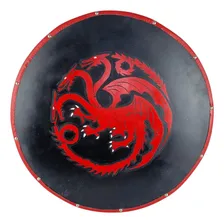 Escudo Game Thrones Targaryen Madeira Artesanal Couro Foto mini 1