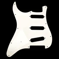 Escudo Guitarra Stratocaster 3 Single Branco Madreperola Foto mini 2