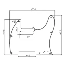 Escudo Guitarra Tele Branco 1 Camada Telecaster 8 Parafusos Foto mini  2