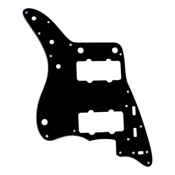 Escudo Jazz Master Preto 3 Camadas Bwb Guitarra Foto 1