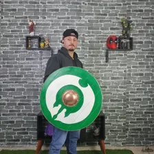 Escudo Madeira Artesanal Éowyn Rohan Fantasia Cosplay Foto mini 2