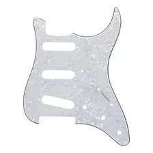 Escudo Para Guitarra Stratocaster Branco Perolado 3 Singles Foto mini 1