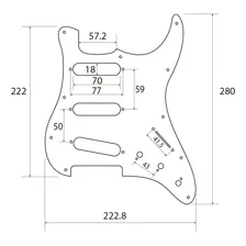Escudo Tortoise Para Guitarra Stratocaster Sss Com 3 Camadas Foto mini  2