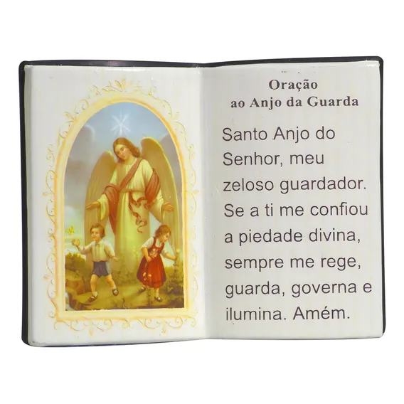 Escultura Anjo Da Guarda Livro Porta Caneta Foto 1