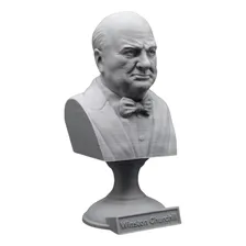 Escultura Busto Winston Churchill Estadista Britânico Foto mini 1
