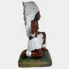 Escultura Caboclo Pena Branca 23 Cm Em Resina Foto mini  3