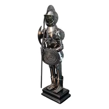 Escultura Cavaleiro Medieval Armadura De Metal Grande Foto  mini 1