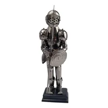 Escultura Cavaleiro Medieval Armadura De Metal Grande Foto mini  3