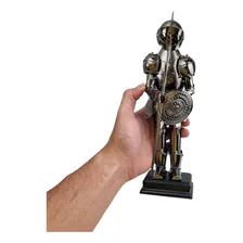 Escultura Cavaleiro Medieval Armadura De Metal Grande Foto mini 4