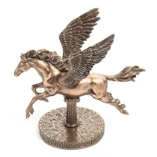 Escultura Cavalo Alado Pegasus Em Resina Bronze Veronese Foto  mini 1