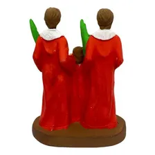 Escultura Cosme E Damiao Colorido Com Doum 7,5 Cm Foto mini 4
