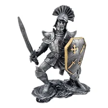 Escultura De Guerreiro Samurai Em Ação Resina Artesanal Foto mini 1