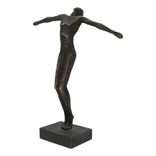 Escultura Decorativa Em Resina Escultura Homem Bronze 35,4cm Foto mini 1