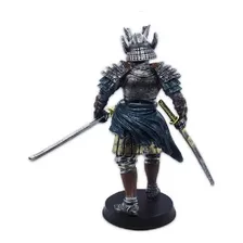 Escultura Decorativa Samurai Guerreiro Espada 30cm Resina Cor Prateado Foto mini 3