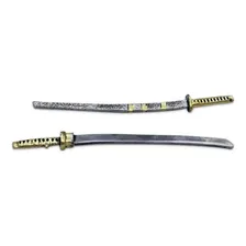 Escultura Decorativa Samurai Guerreiro Espada 30cm Resina Cor Prateado Foto mini 4