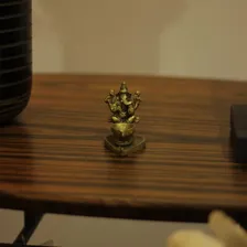 Escultura Elefante Ganesha Ornamentação Bronze Decoração Foto mini 4
