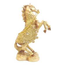 Escultura Enfeite De Cavalo Em Pé Luxoso Foto mini 1