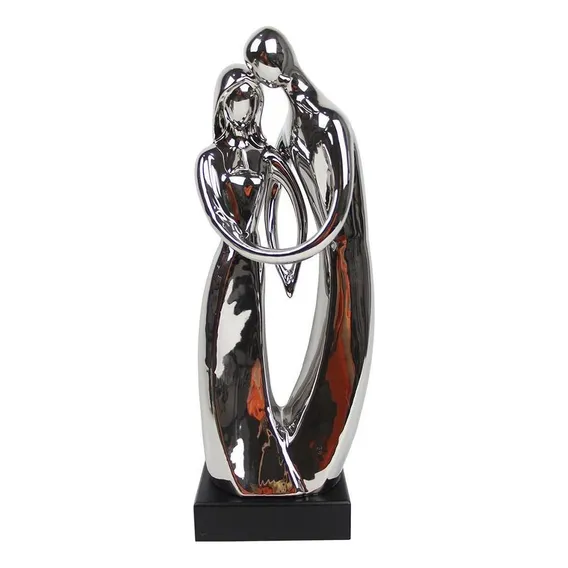Escultura Figurativa Casal Apaixonado - Objeto Decorativo Foto 1