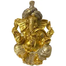 Escultura Ganesha Dourado Estatua Ganesha Estatueta Casa Foto mini 1