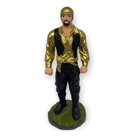 Escultura Imagem Cigano Dourado 15 Cm Em Resina Foto 1