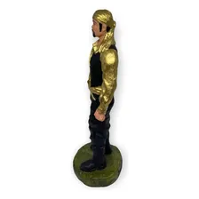 Escultura Imagem Cigano Dourado 15 Cm Em Resina Foto mini 4