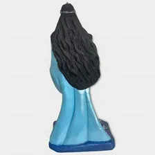 Escultura Imagem Iemanjá Umbanda Azul Claro Resina 20 Cm Foto mini 3