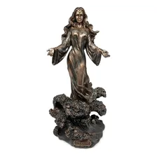Escultura Orixá Yemanjá Decoração Religiões Matriz Africana Cor Bronze Foto mini 1