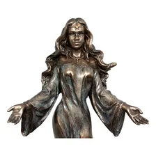 Escultura Orixá Yemanjá Decoração Religiões Matriz Africana Cor Bronze Foto mini 3