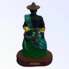 Escultura Oxossi Verde 10 Cm Resina Foto  mini 1