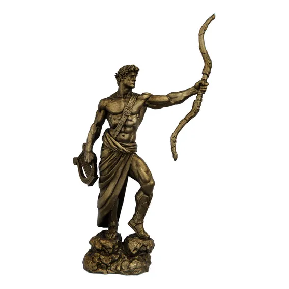 Escultura Renascença Estátua Apolo-V6original de Estátua Apolo-V6 - cor ouro velho Foto 1