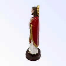 Escultura Sagrado Coração De Jesus 15 Cm Em Resina Foto mini 2