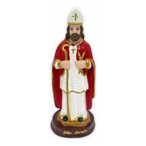 Escultura São Brás 15 Cm Em Resina Foto 1