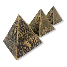 Escultura Trio De Pirâmides EgĂpcias Em Resina 7,5 Cm Foto mini 1