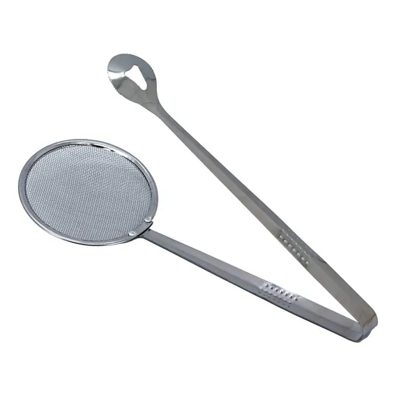Escumadeira Para Fritura Com Pegador Inox Foto 1