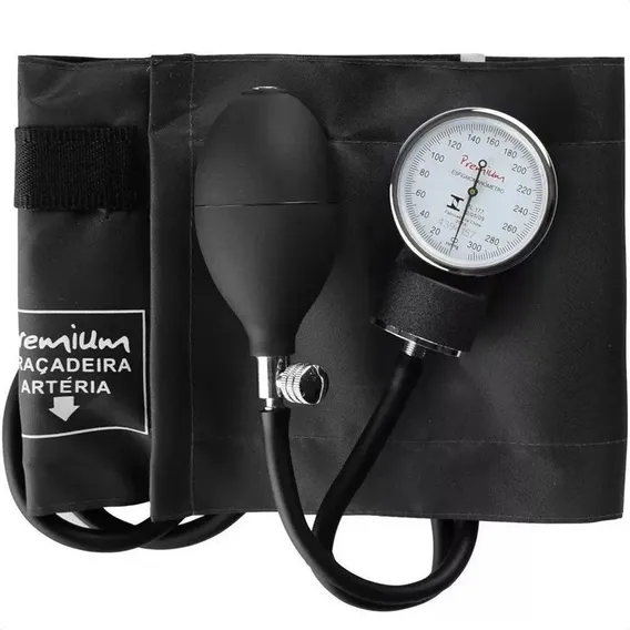 Esfigmoman么metro aner贸ide Accumed-Glicomed Aneroide Premium cor preto Foto 1