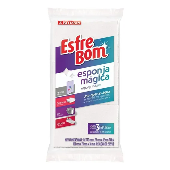EsfreBom esponja mágica 3 unidades bettanin multiuso Foto 1